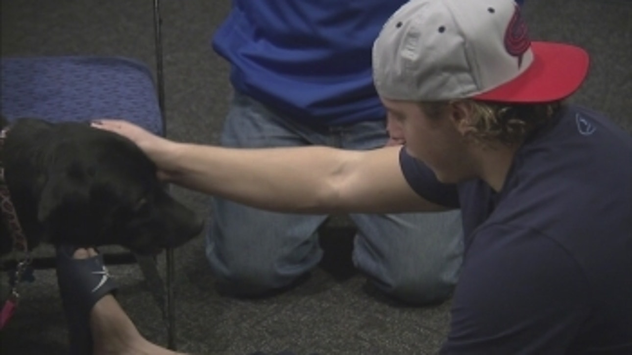 Cam and Cam: Jackets Atkinson meets dog he helped earn