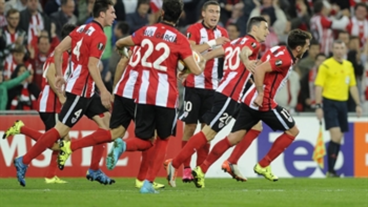 Aduriz heads in the equalizer for Athletic Bilbao - 2015-16 UEFA Europa League Highlights