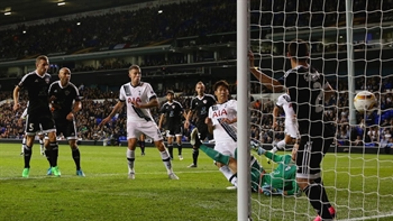 Heung-min Son brace gives Tottenham 2-1 lead - 2015-16 UEFA Europa League Highlights