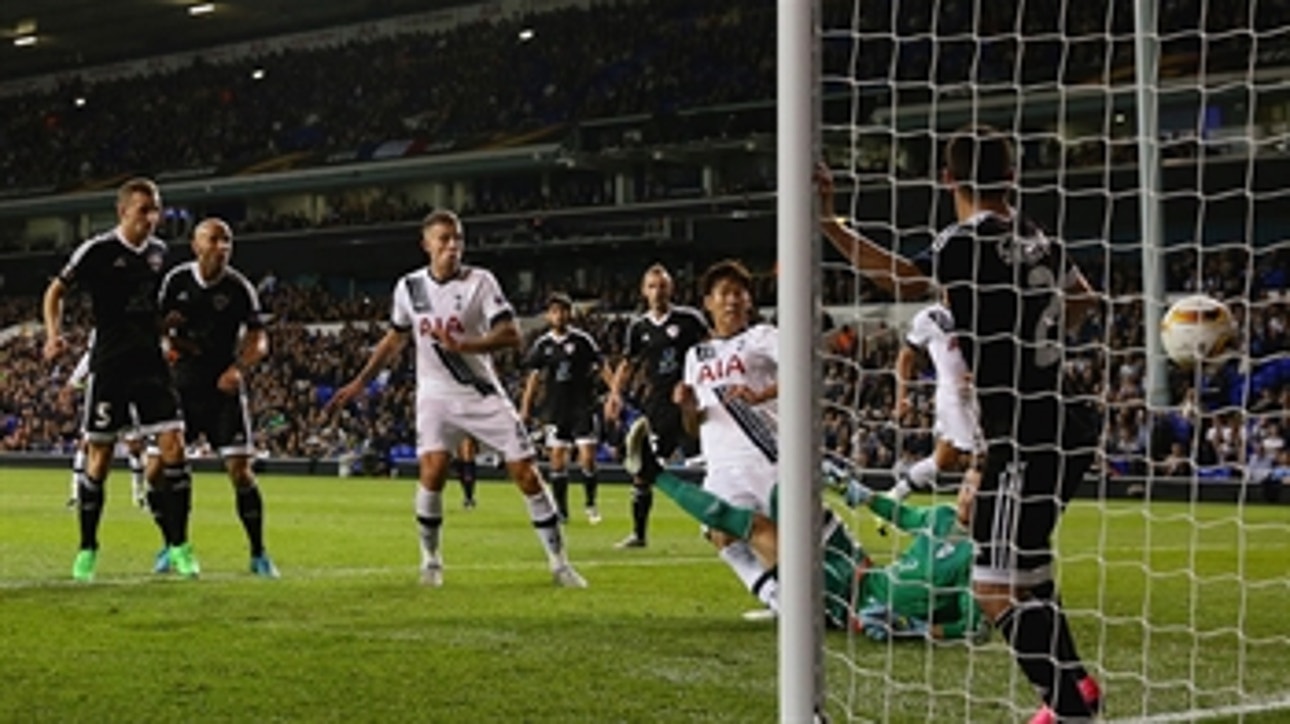 Heung-min Son brace gives Tottenham 2-1 lead - 2015-16 UEFA Europa League Highlights