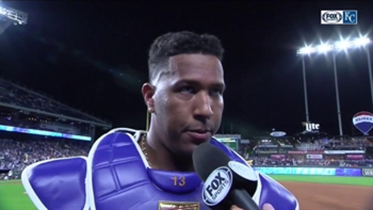 Salvy on helping Royals through ninth-inning jam: 'I like to compete to the last out'