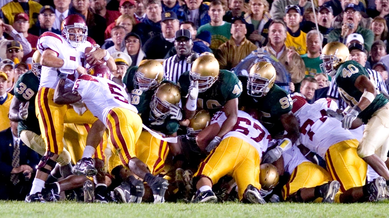 Reggie Bush & Matt Leinart relive the famous 'Bush Push' from 2005 USC vs. Notre Dame