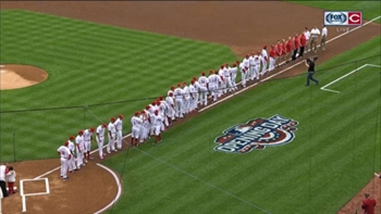 Reds starters get introduced on Opening Day
