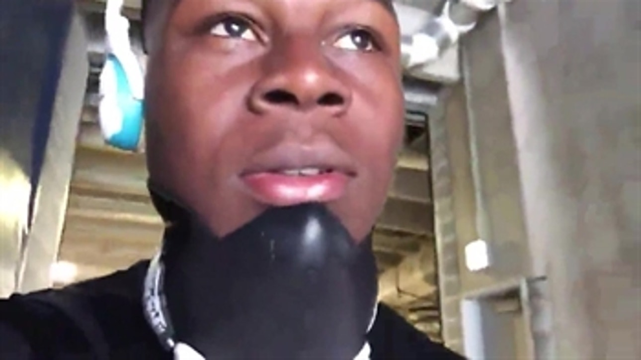 Oakland Raiders CB TJ Carrie is headed to the field for pregame - PROcast
