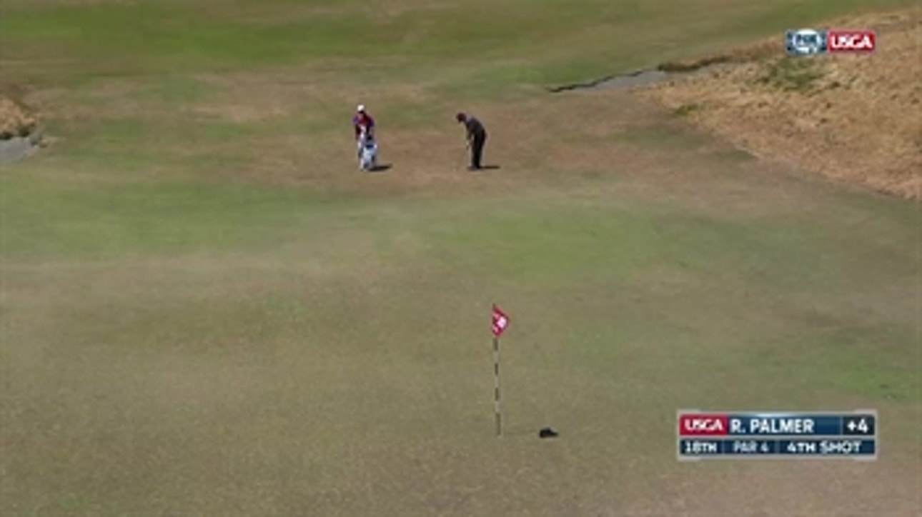 Ryan Palmer makes ridiculous shot on the 18th hole - 2015 U.S. Open Highlights