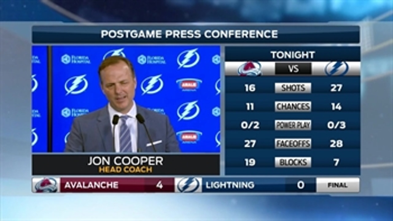 Jon Cooper on first loss: You can't keep testing fate