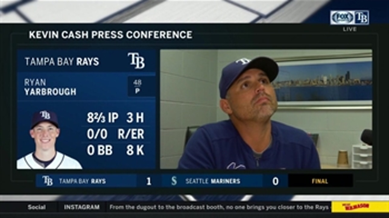 Kevin Cash on pulling Ryan Yarbrough in the 9th, Rays' win over Mariners