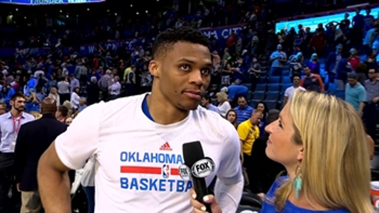 Westbrook on playing all 4 quarter in win