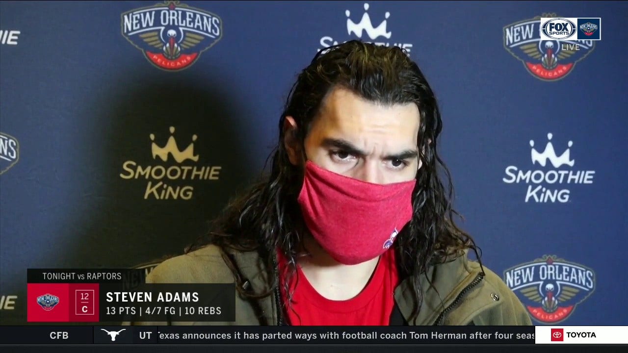 Steven Adams has 13 points in the Pelicans win against the Raptors