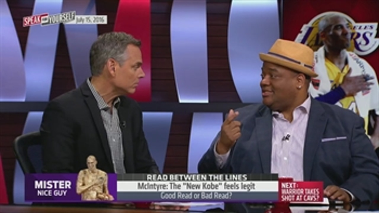 Kobe is trying to be a nice guy now - 'Speak for Yourself'