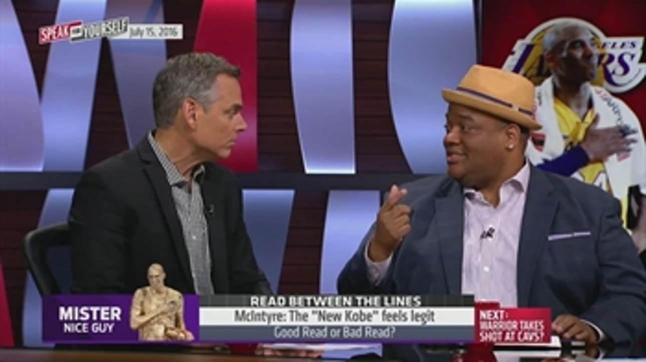 Kobe is trying to be a nice guy now - 'Speak for Yourself'