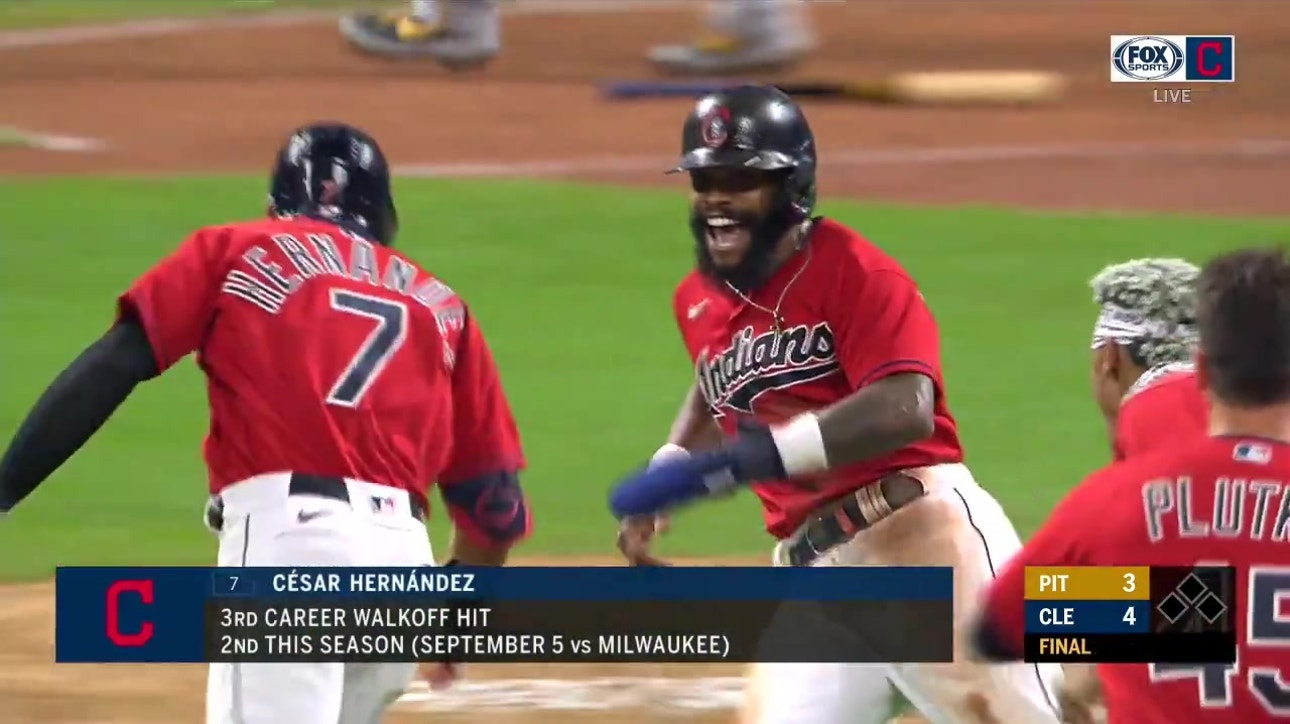 Cesar Hernandez walks it off for the Tribe's sixth straight win