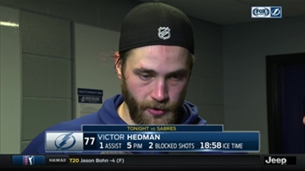 Victor Hedman on fight: 'You've got to stand up for one another'