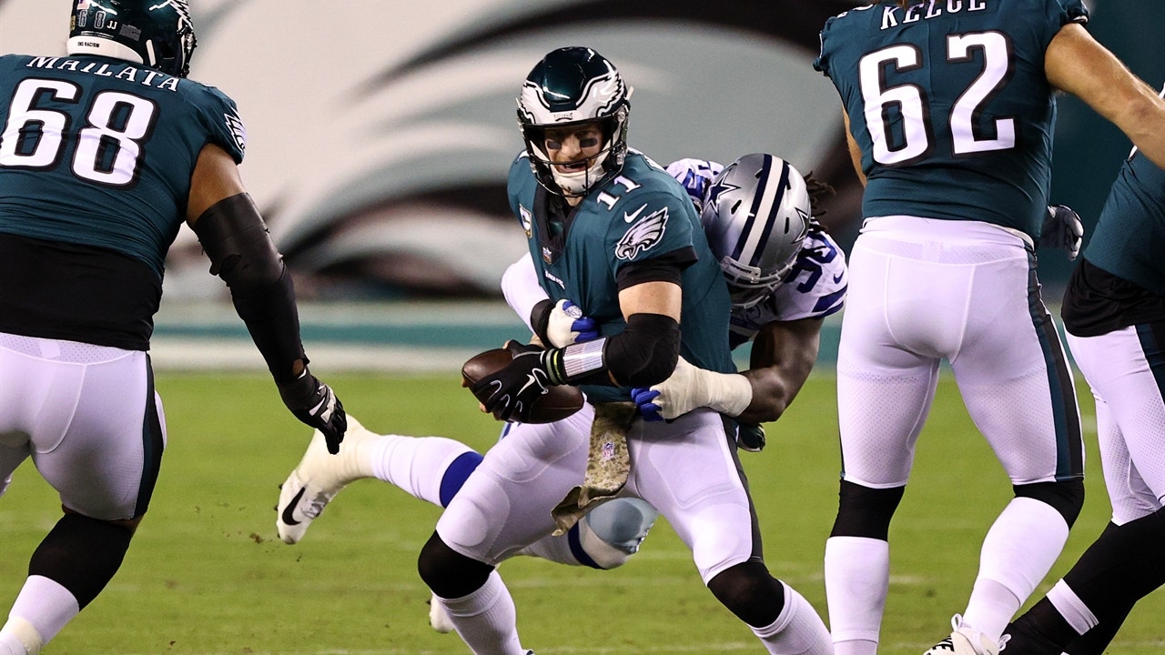 'Carson Wentz proved he's no longer a franchise QB' — Marcellus Wiley on Eagles WK 8 win over Cowboys | SPEAK FOR YOURSELF