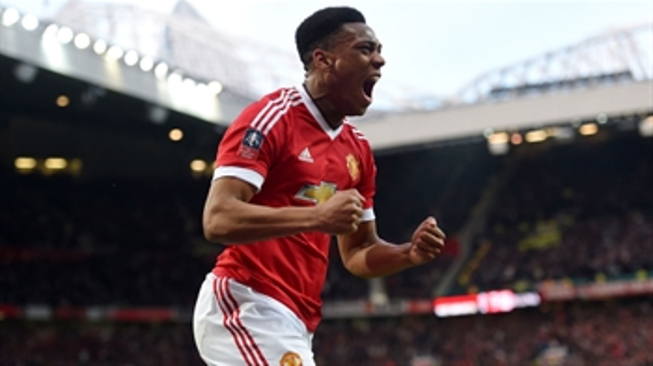 Martial nets Herrera's cross to bring Manchester United level ' 2015-16 FA Cup Highlights