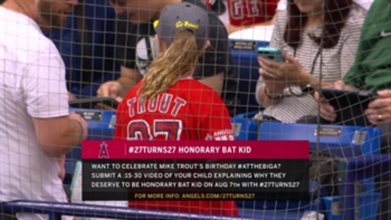 Want to hang out with Mike Trout on his birthday? Find out how you can be an honorary bat kid on Aug. 7