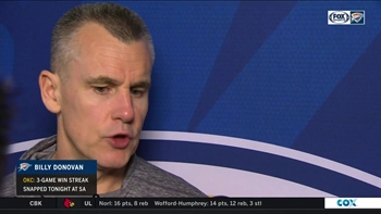 Billy Donovan: 'There is always going to be runs in the game'