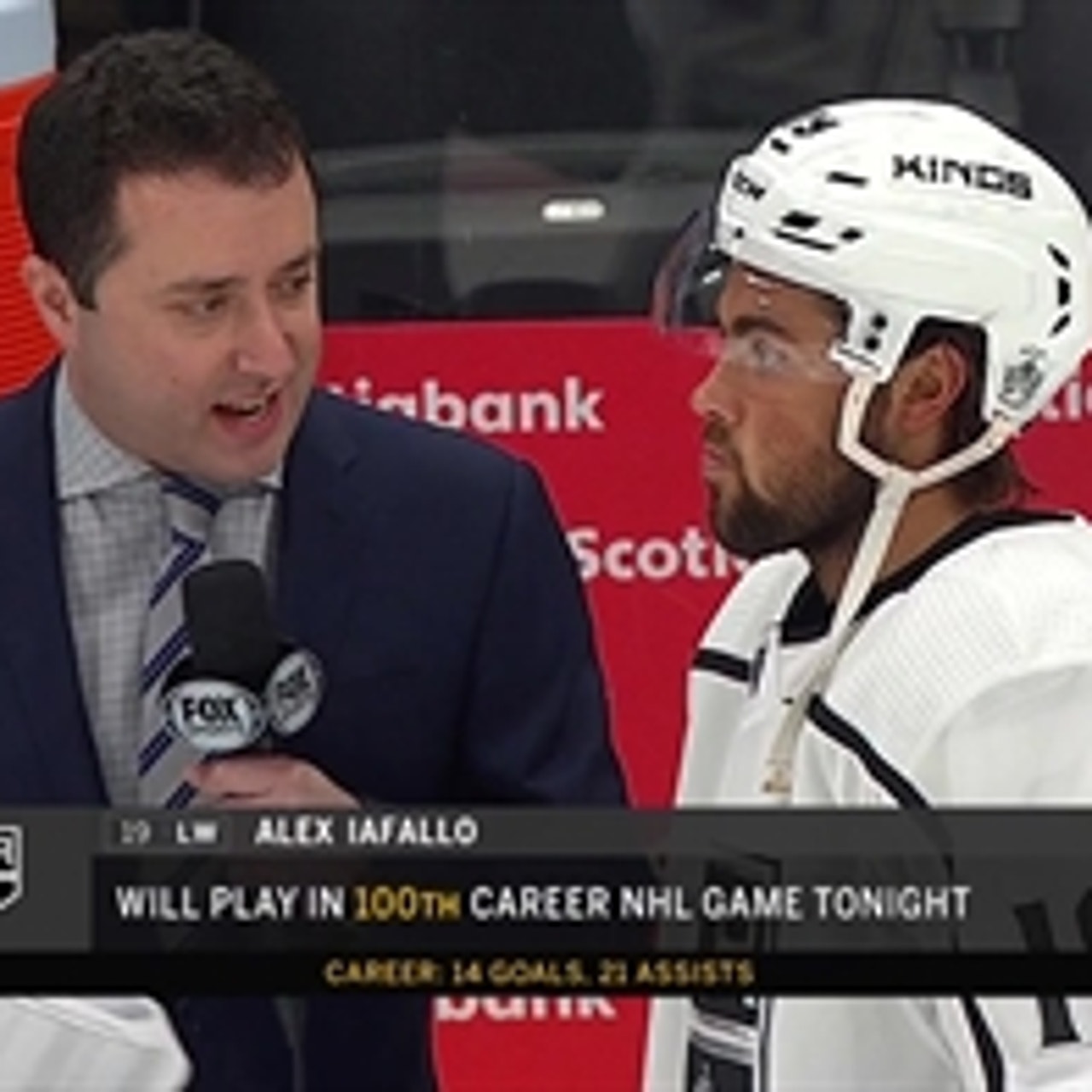Alex Iafallo talks about playing in his 100th NHL game against the Edmonton Oilers FOX Sports