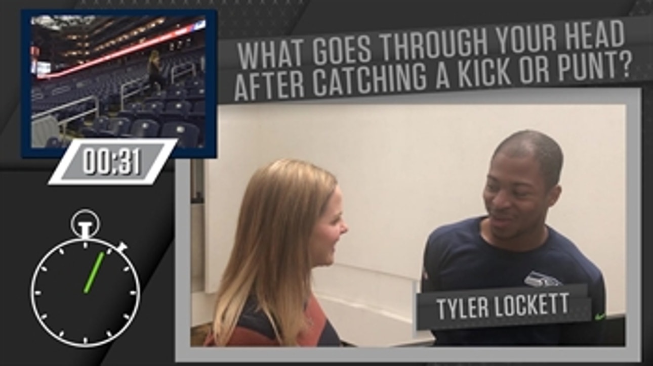 Shannon Spake grills Seahawks WR Tyler Lockett on what goes through his mind during a kick return ' 1 UP 1 DOWN