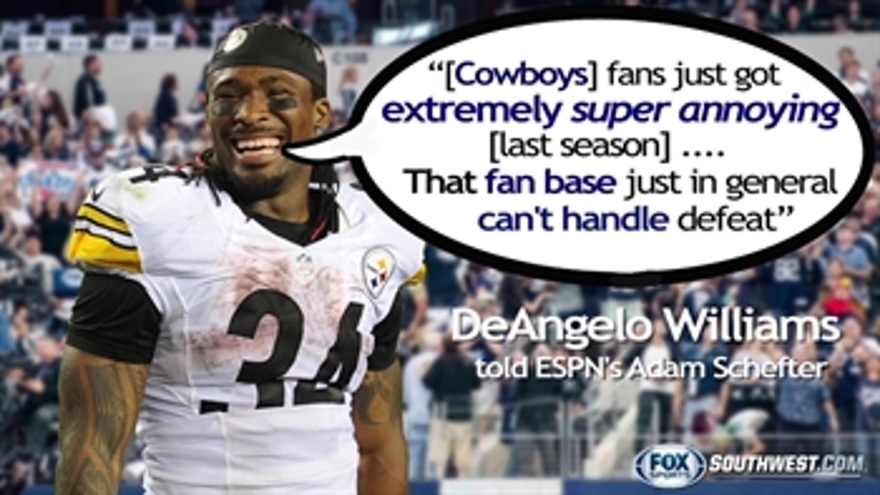 Steelers RB DeAngelo Williams not a fan of Cowboys Nation