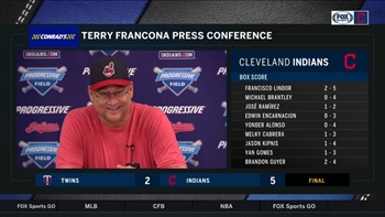 There's one thing about walk-off wins that Terry Francona doesn't care for
