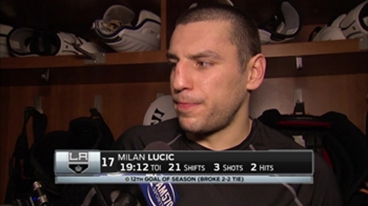 Milan Lucic shares his thoughts after the Kings edge the Stars