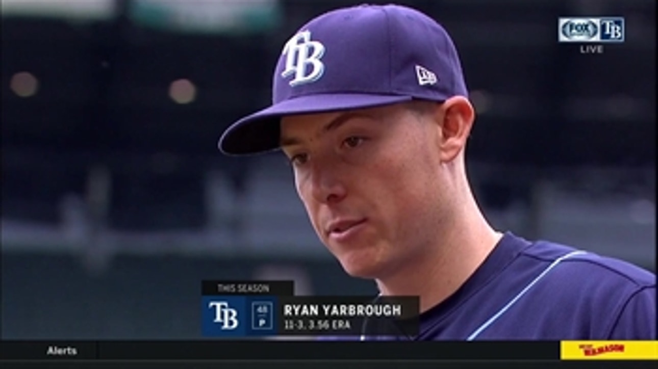Ryan Yarbrough reacts to getting pulled in the 9th: 'It's not my call'