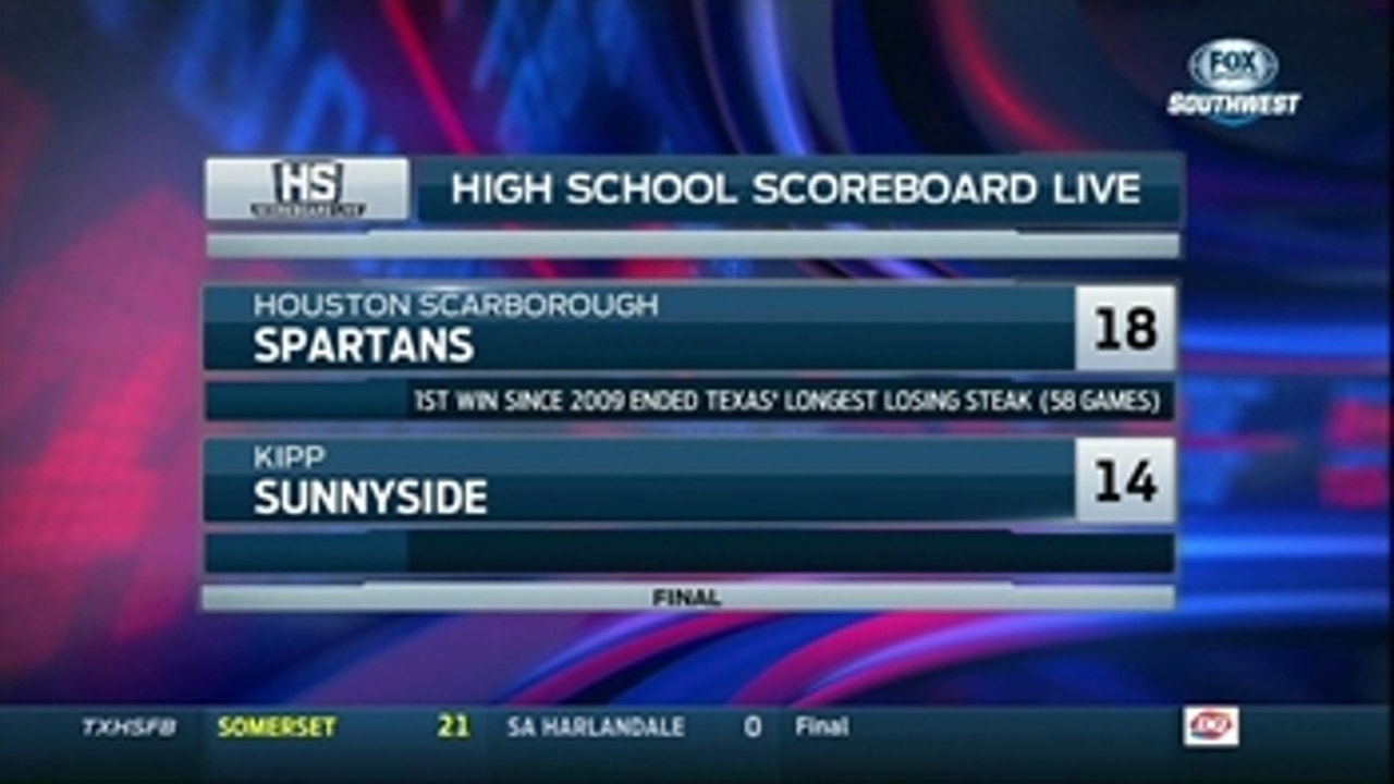 High School Scoreboard Live: Longest Losing Streak In Texas Is Over