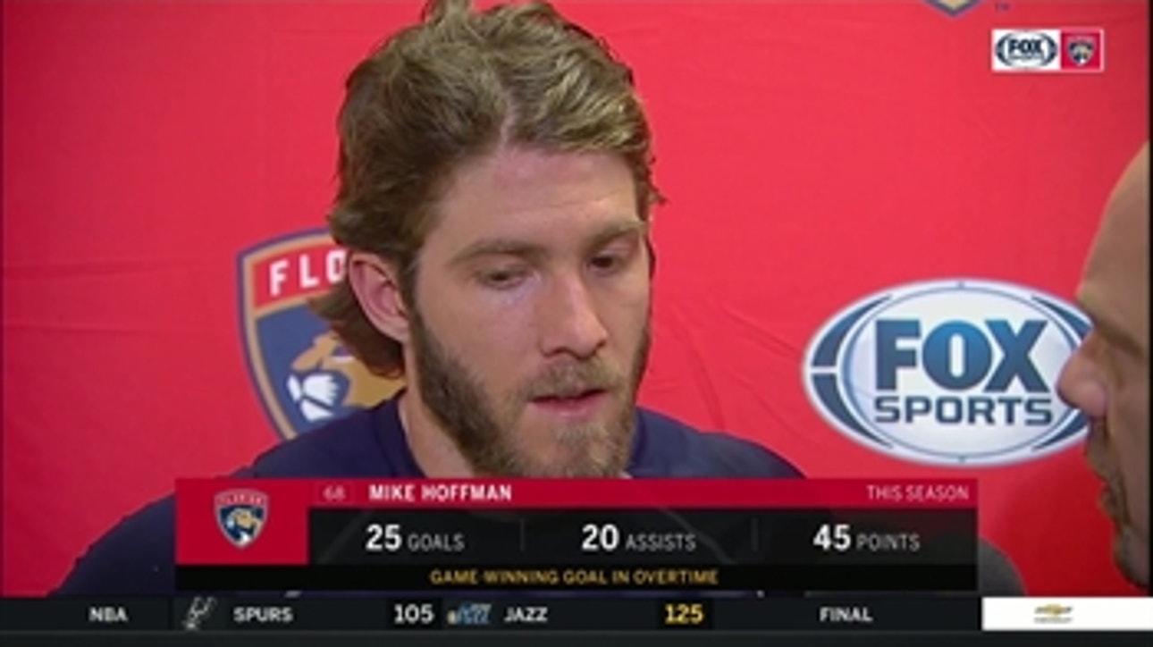 Mike Hoffman on his OT goal, feeling in Panthers' locker room