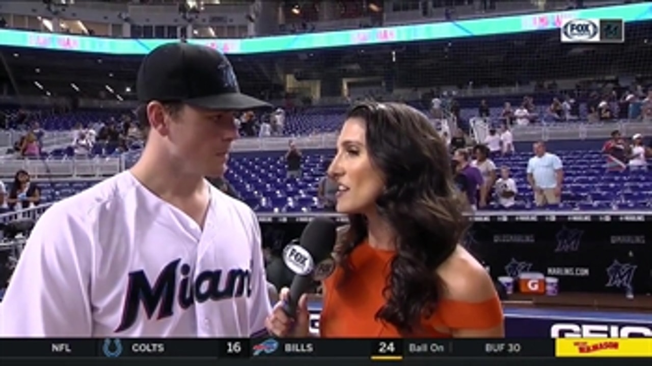 Brian Anderson recaps his big night at the plate in Marlins' win