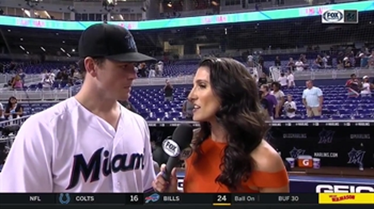 Brian Anderson recaps his big night at the plate in Marlins' win