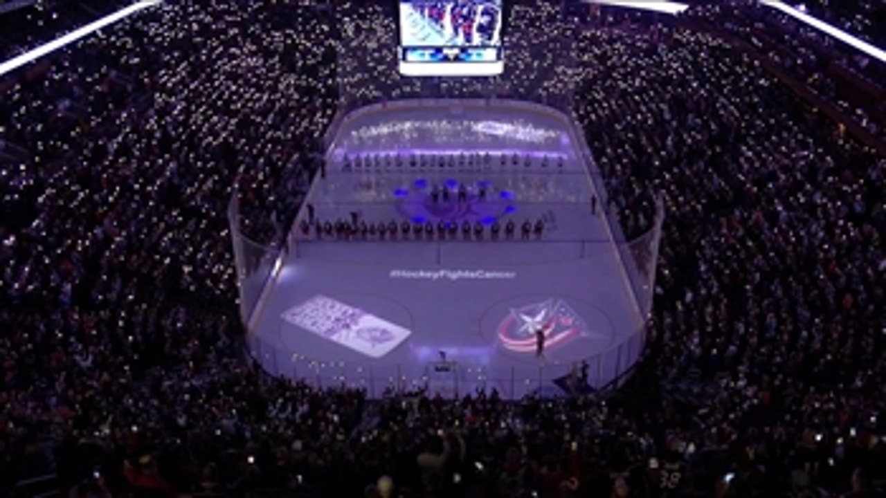 Blue Jackets, Maple Leafs hold moment of silence to honor everyone affected by cancer