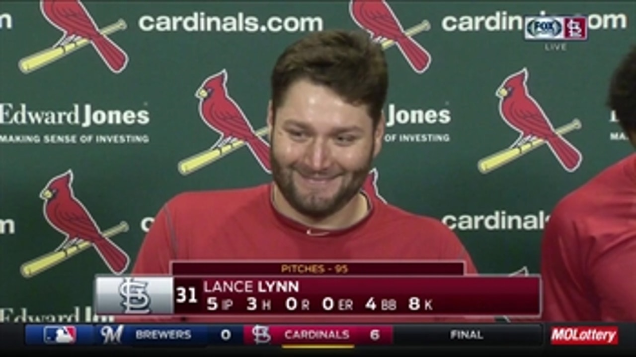Lance Lynn on his win over Milwaukee in Game 1