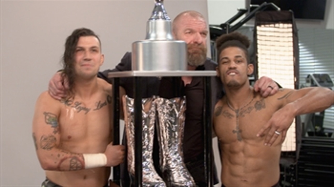 MSK pose with Triple H after Dusty Cup win: WWE Network Exclusive, Feb. 14, 2021