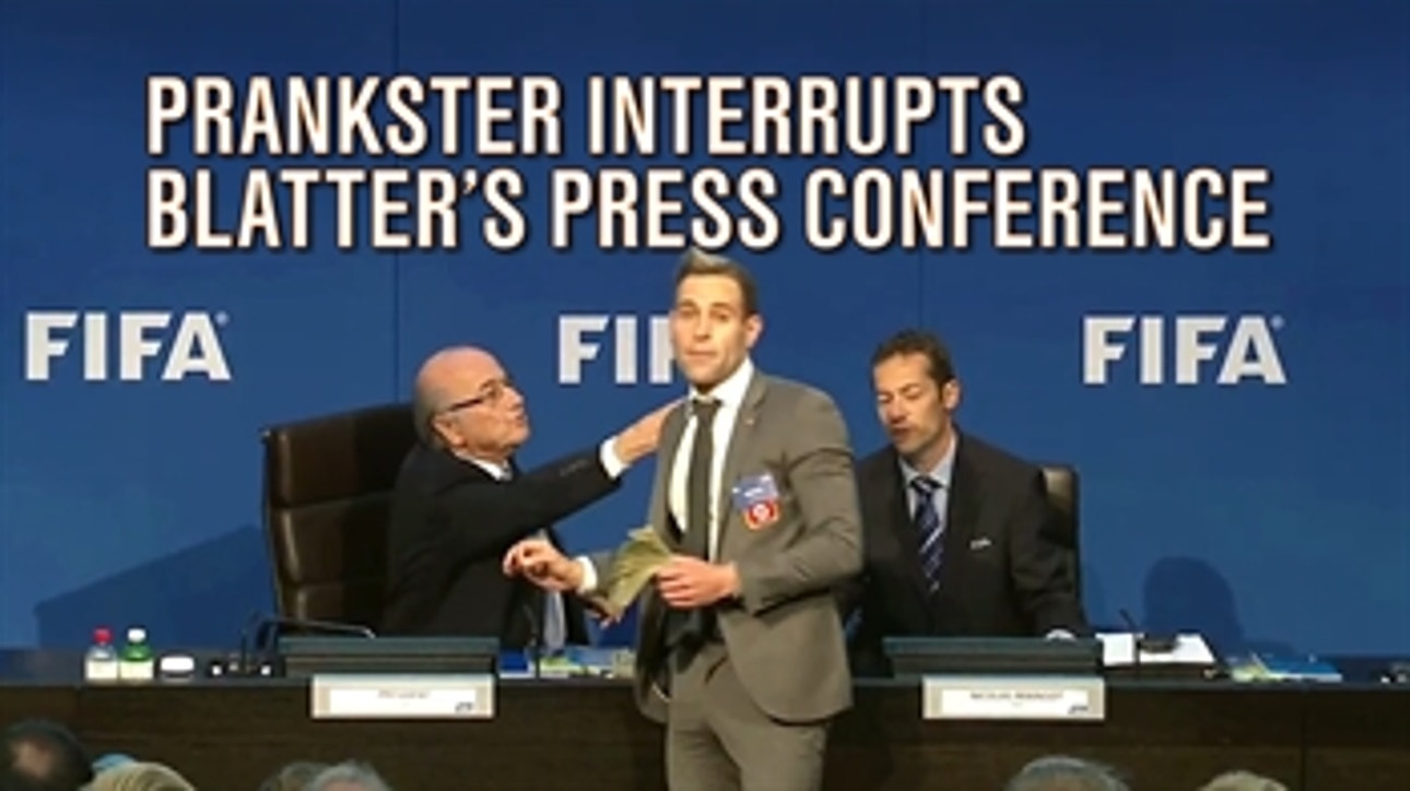 Sepp Blatter had an unexpected special guest before a recent press conference