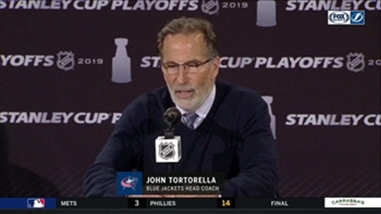 John Tortorella on Blue Jackets sweeping Lightning in 1st round of Stanley Cup Playoffs