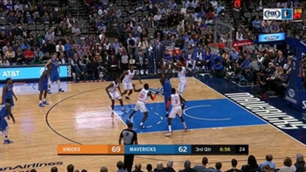 HIGHLIGHTS: Luka Doncic follows his own shot, goes back up ' NY Knicks at Dallas Mavericks
