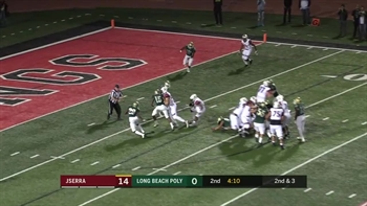 Playoffs, First Round: Chris Street with a dirty spin move for the JSerra touchdown