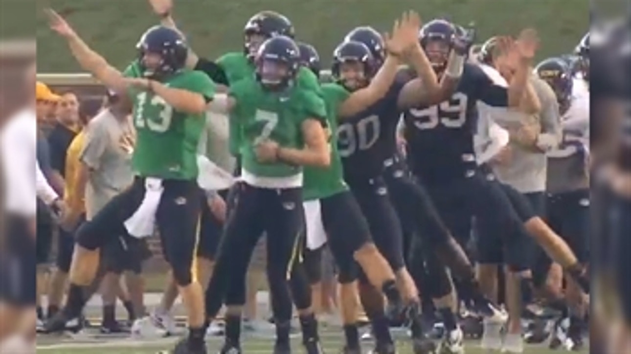 Missouri football team dances at practice