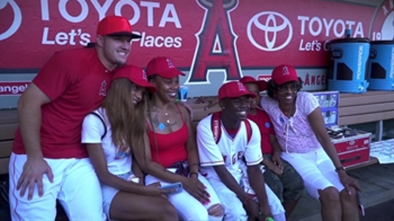 Mike Trout spends time with Make-A-Wish recipient Darryl Brown