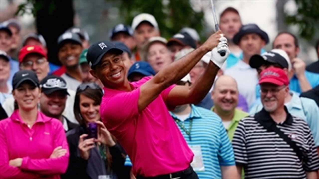 Tiger showing softer side at Augusta