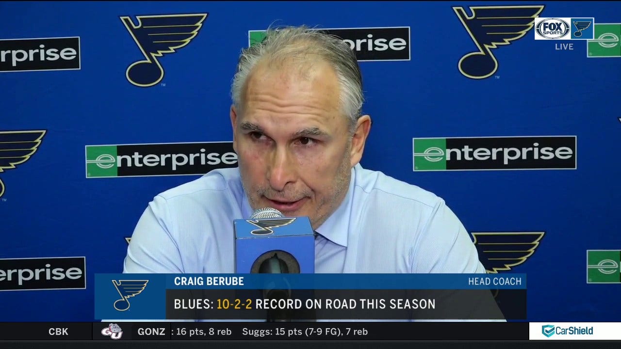 Berube: Sitting Binnington had 'nothing' to do with previous outburst against Sharks