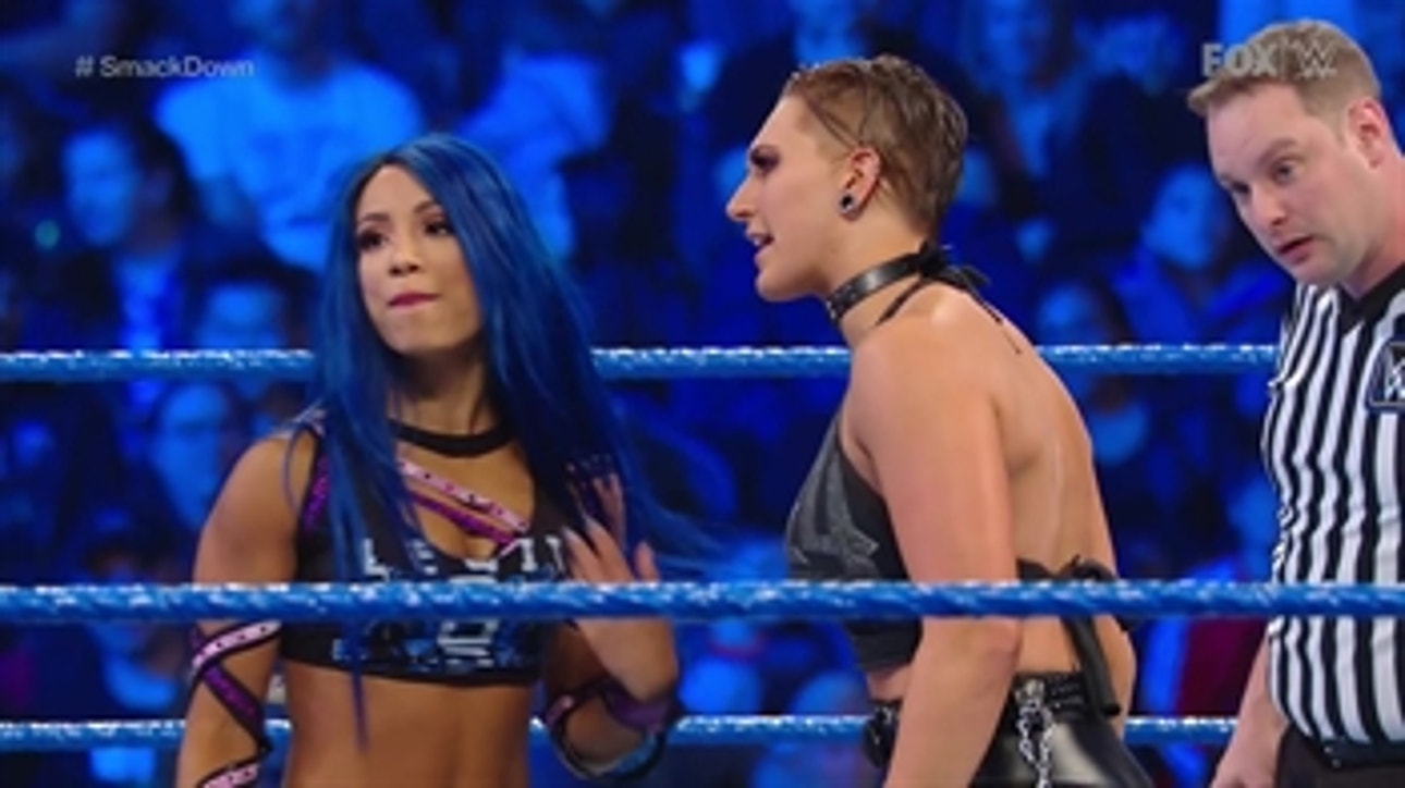 Team NXT takes on Team SmackDown in a 4-on-4 women's tag match