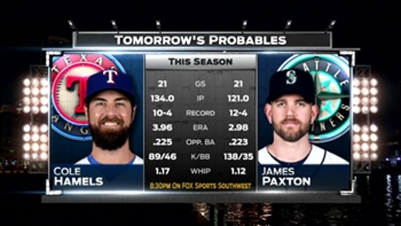 Cole Hamels on the mound in finale ' Rangers Live