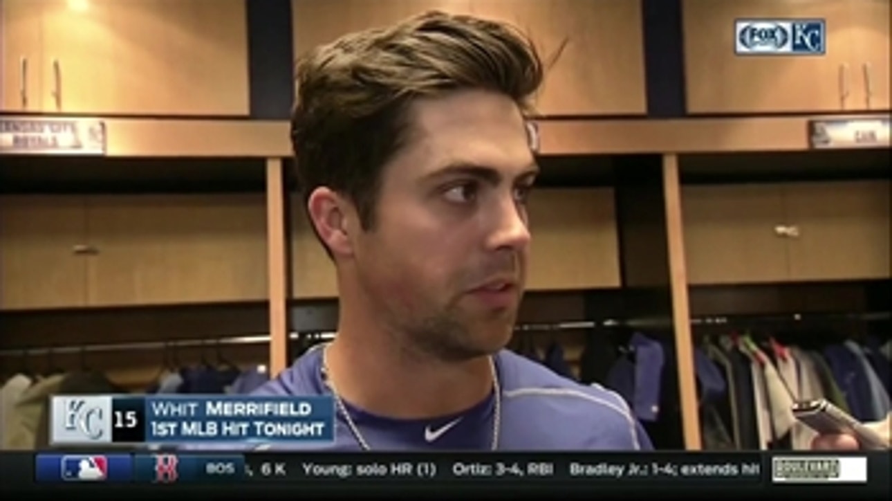 Whit Merrifield gets first MLB hit against David Price