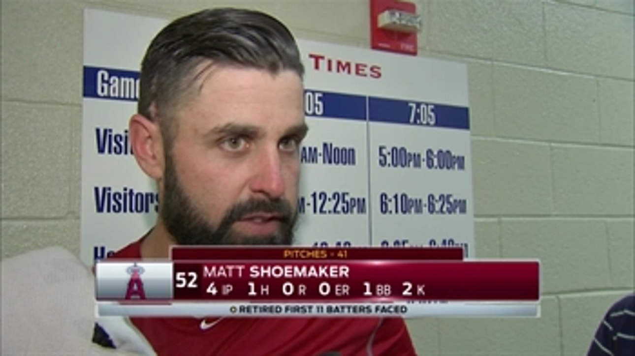 Matt Shoemaker tosses four scoreless innings, allows one hit for Angels