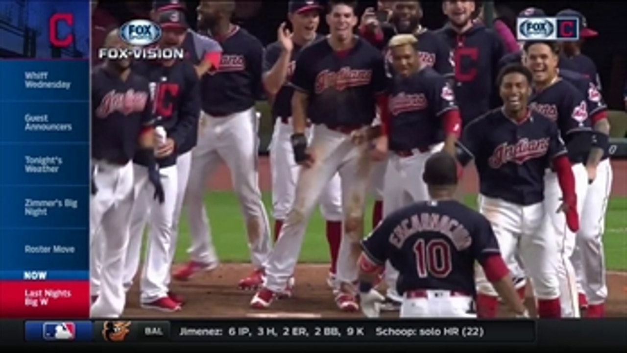 FOX Vision: Indians prepare to celebrate second walk-off of home stand