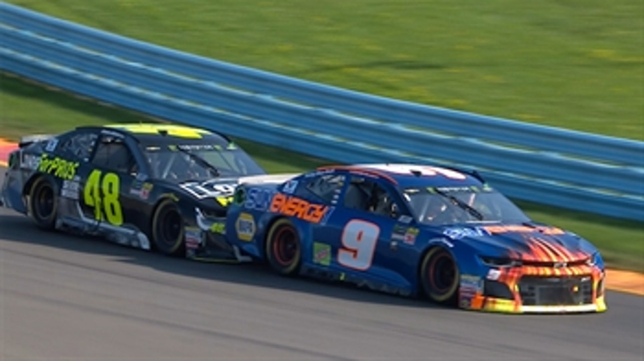 NASCAR on FOX's 12 gifts of the 2018 season: Jimmie Johnson gives Chase Elliott a push at Watkins Glen