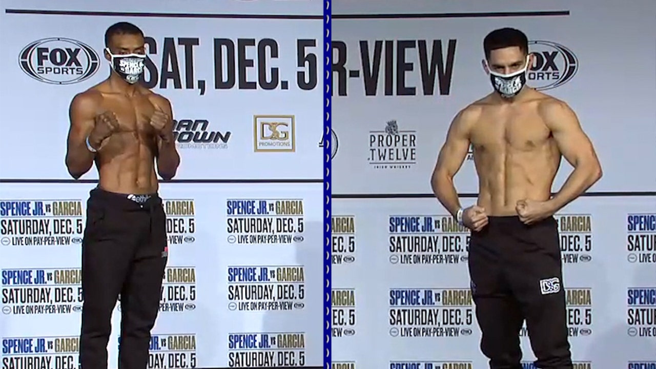 Errol Spence Jr. and Danny Garcia weigh-in before their Dec. 5 Championship fight