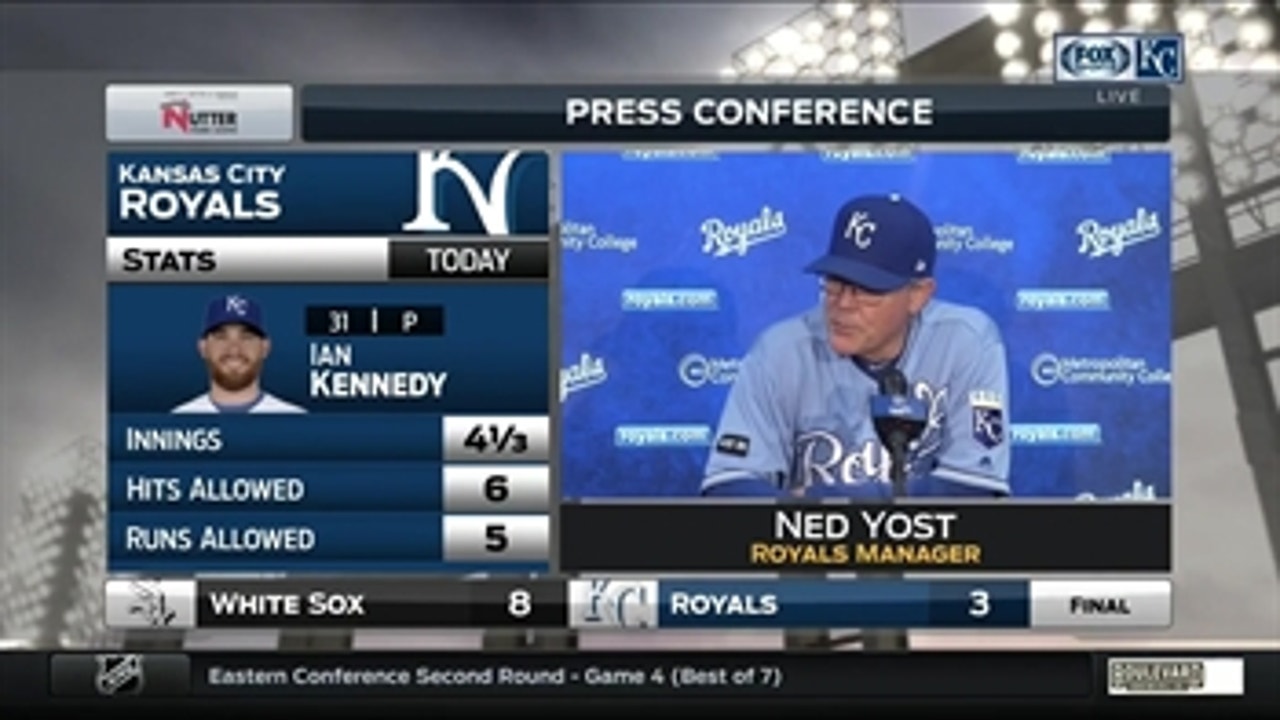 Yost on Royals' 8-3 loss to White Sox